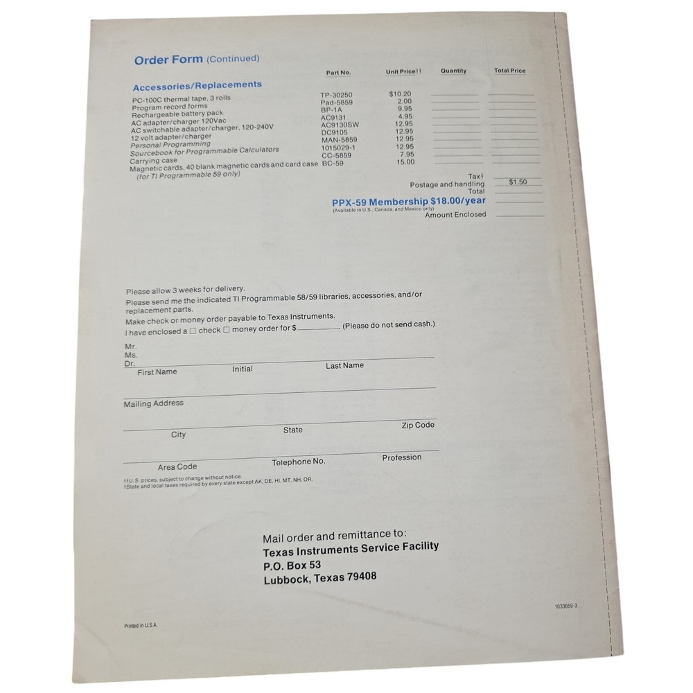 Texas Instruments TI 58/59 Programmable Solid State Software Libraries Catalog - Picture 2 of 4